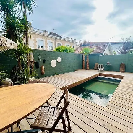 Villa8pers 3'piedplage Pleincentre Piscine Parking Wifi Вилла *