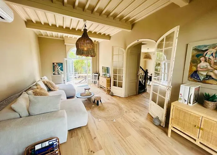 ヴィラ Villa8pers 3'piedplage Pleincentre Piscine Parking Wifi